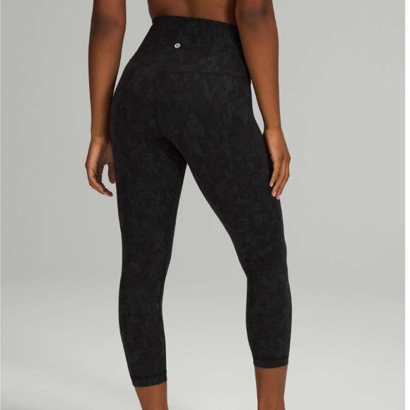 Lululemon Align High-Rise Crop 23" Hideaway Camo Deep Coal Multi - Picture 1 of 1